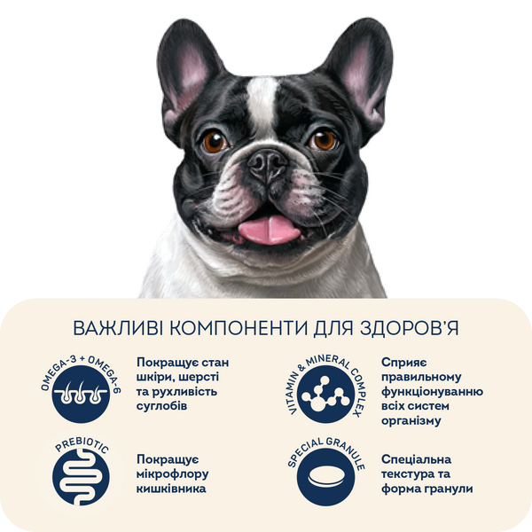 Гіпоалергенний сухий корм HOME FOOD для собак малих та середніх порід Телятина з овочами та травами, 1.6 кг