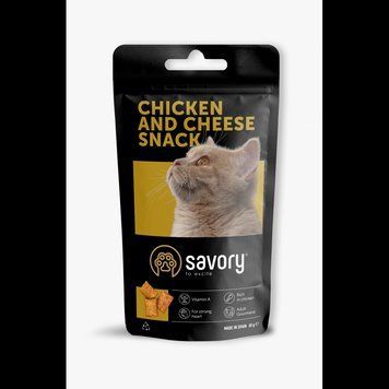 Хрумкі ласощі Savory Cats Snacks Pillows Gourmand with Chicken and Cheese для дорослих вибагливих котів подушечки з куркою т