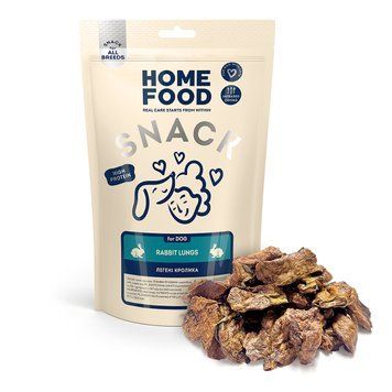 Ласощі для собак HOME FOOD Легені кролика, 80 г