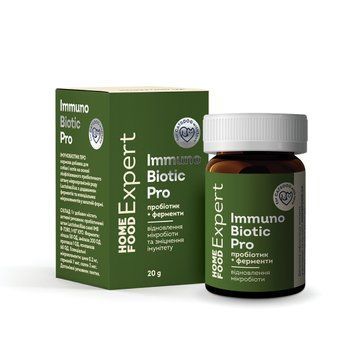 Кормова добавка пробіотик та ферменти ImmunoBiotic Pro HOME FOOD Expert, 20 г