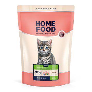 Сухий корм HOME FOOD для кошенят, 1.6 кг