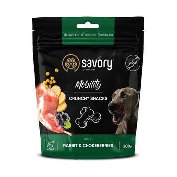 Хрусткі ласощі Savory Mobility Rabbit and Chokeberries для собак усіх порід для здоров&rsquo;я суглобів з кроликом і чорноплідною