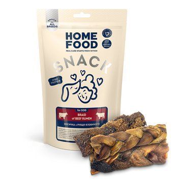 Ласощі для собак HOME FOOD Косичка з рубця яловичого, 80 г